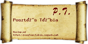 Posztós Tóbia névjegykártya